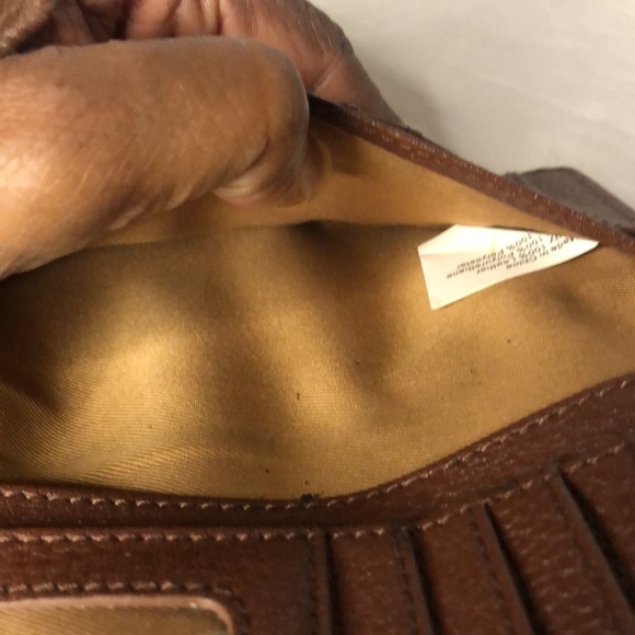 THE SAK brown leather floral embossed wallet. Holds up to 12 cards. - Picture 10 of 12